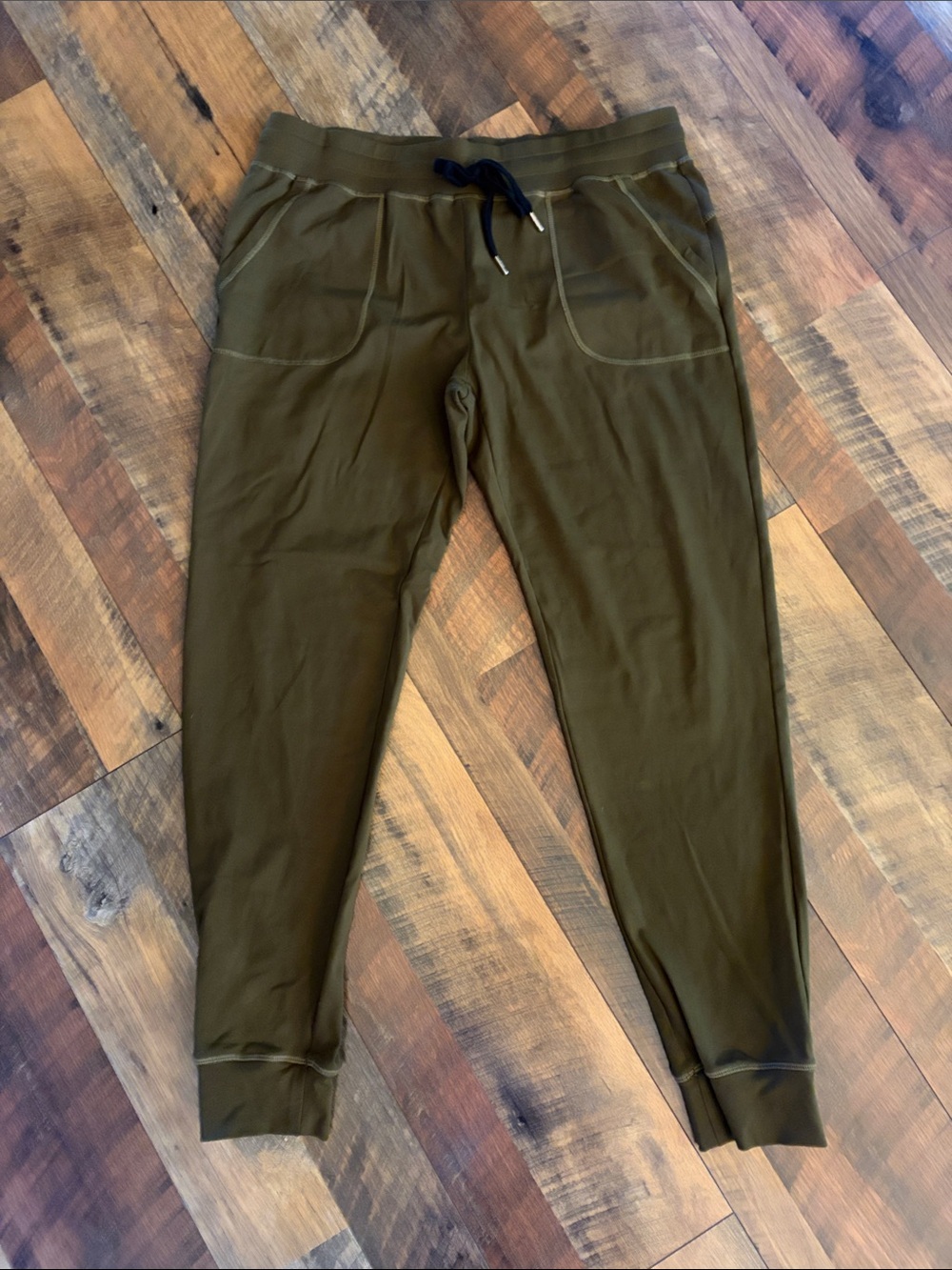 ZYIA Women’s Olive Green Jogger Pants with Drawstring